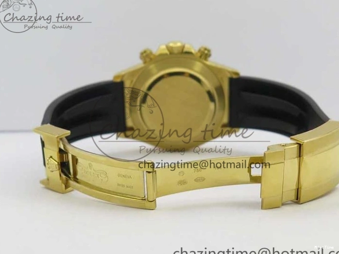 MiroTime 0124 Daytona 116589RBOW YG Rainbow Crystal BLF Best Edition Black Dial on Rubber Strap A EasyMatch 3238